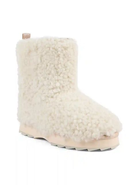 Emu Australia śniegowce wełniane Sharky Lo Teddy kolor beżowy W13200