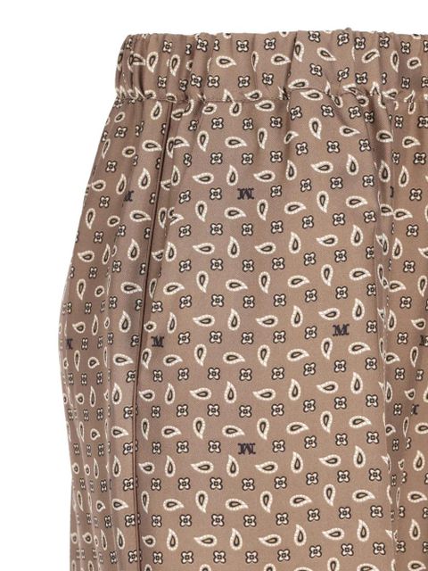 Max Mara elasticated patterned trousers - Brown