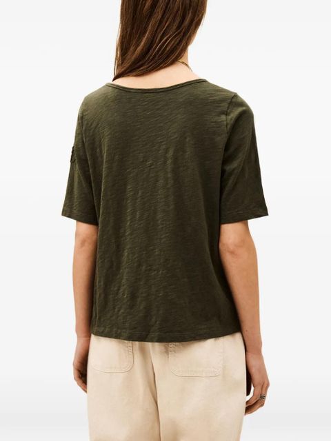 Ba&Sh Vina emblem-detail crew-neck T-shirt - Green