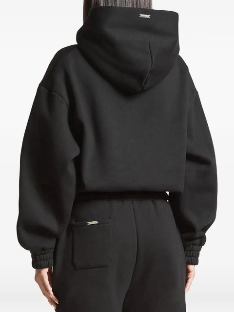 Manière De Voir Ariane embossed-logo hoodie - Black
