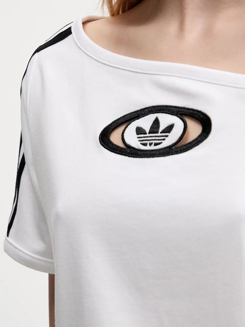 adidas Originals t-shirt Offshoulder Tee damski kolor biały KC8795