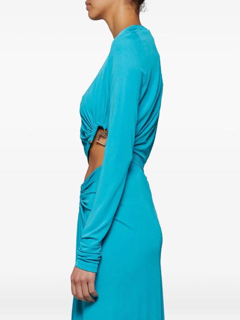 Christopher Esber Bezel Quartz twist-detail long-sleeve top - Blue - zdjęcie produktu nr 2