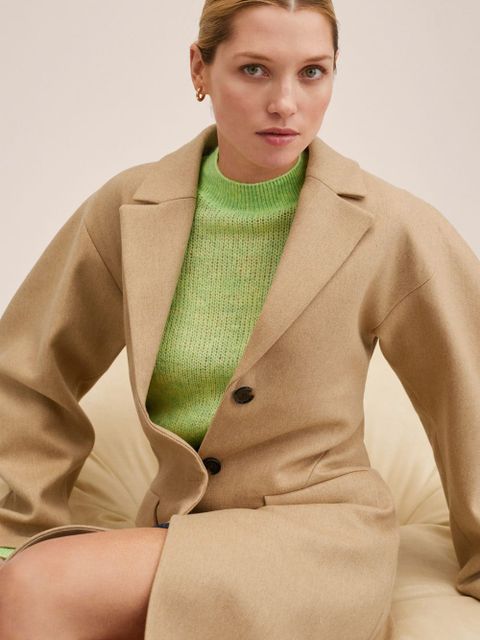 Wełniany płaszcz oversize