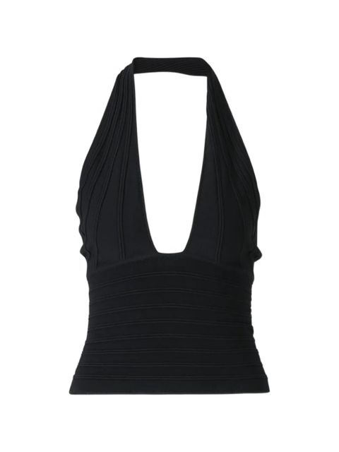 Cult Gaia halterneck ribbed top - Black - zdjęcie produktu nr 1