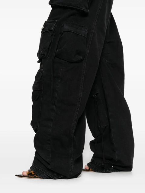 The Attico cargo-pockets jeans - Black