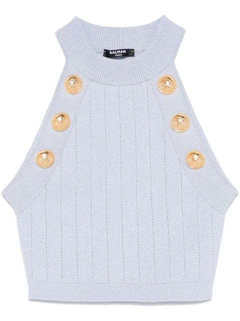 Balmain Coin-buttons detailed top - Blue - zdjęcie produktu nr 1