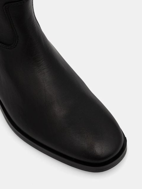 Steve Madden kozaki skórzane Novi damskie kolor czarny na płaskim obcasie 11004728