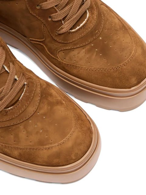 Casadei 80mm lace-up wedge-heel sneakers - Brown - zdjęcie produktu nr 2