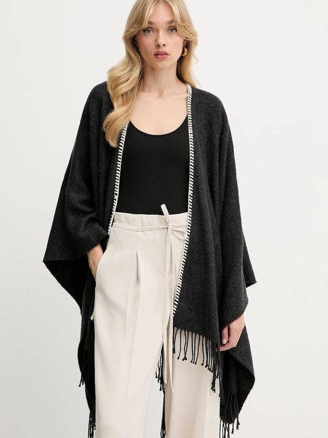 Marella poncho Emme by Marella kolor szary 2525546031200 - zdjęcie produktu nr 1