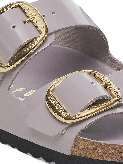 Birkenstock klapki skórzane Arizona Hammered Buckle