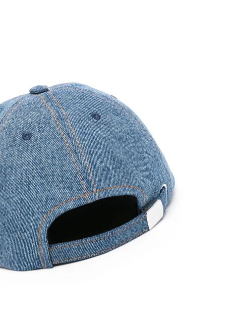 Lanvin logo-appliqué denim cap - Blue - zdjęcie produktu nr 2