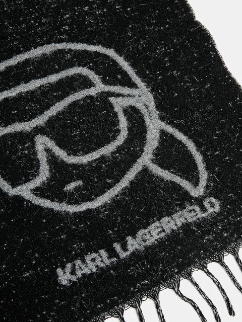 Karl Lagerfeld szalik z dodatkiem wełny IKON