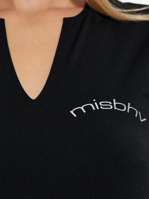 MISBHV v-neck logo-print T-shirt - Black