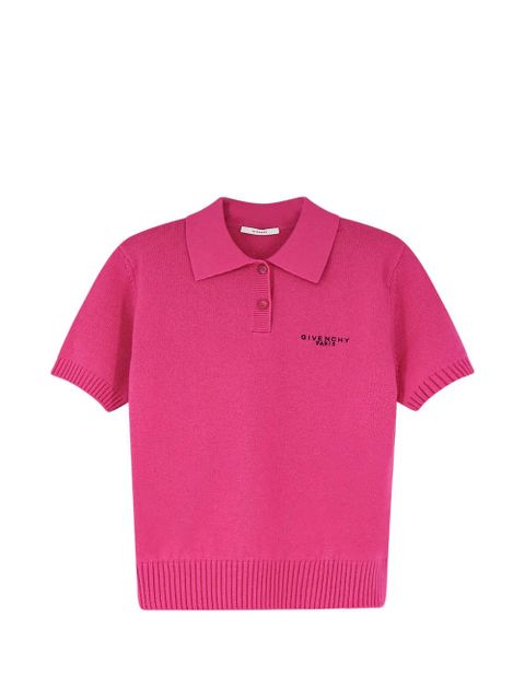 Givenchy logo-embroidered polo top - Pink - zdjęcie produktu nr 1