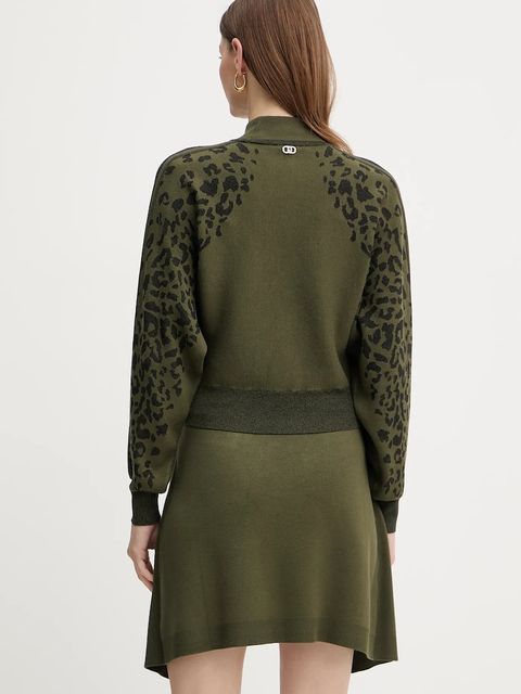 Liu Jo sweter damski kolor zielony z półgolfem TF5269.MS49I - zdjęcie produktu nr 2