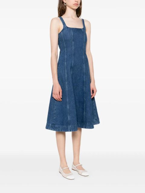 Maje babydoll denim maxi dress - Blue