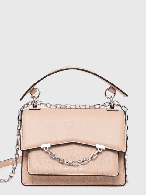 Karl Lagerfeld torebka skórzana kolor różowy - zdjęcie produktu nr 1