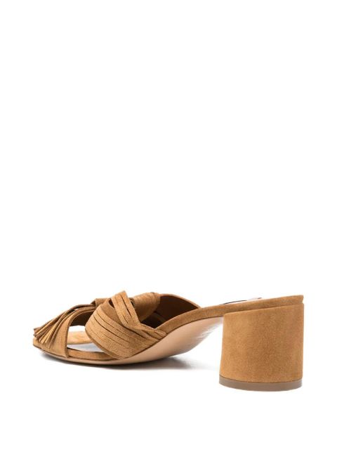 Casadei Nomad fringe-detail knotted sandals - Brown