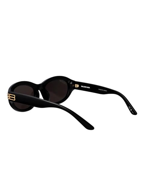 Balenciaga Eyewear logo oval-frame sunglasses - Black