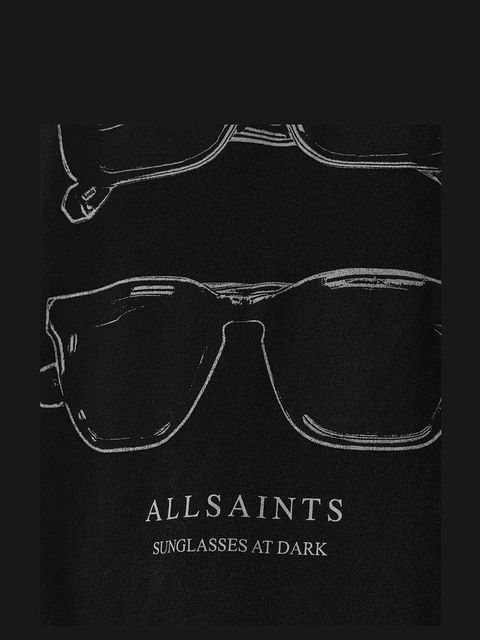 AllSaints top bawełniany SUNNIES damski kolor czarny z nadrukiem W163JC - zdjęcie produktu nr 2