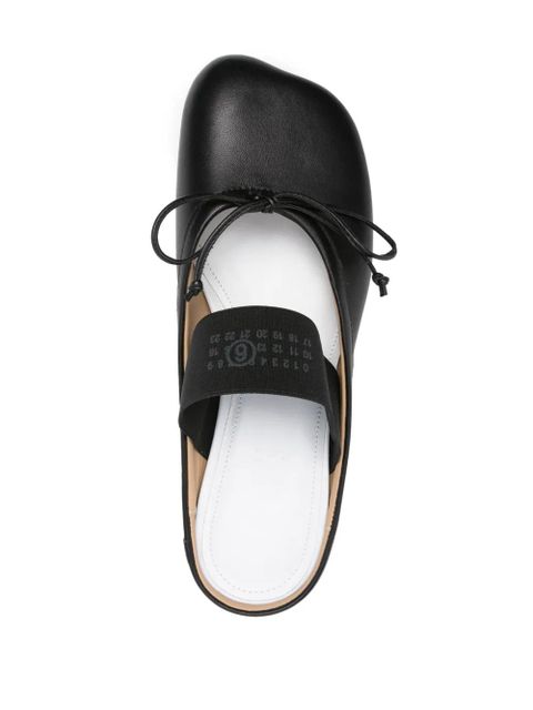 MM6 Maison Margiela Anatomic numbers-strap ballet flats - Black