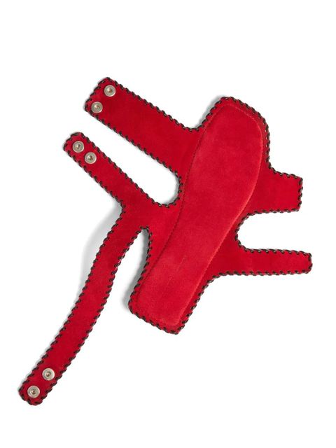 KHAITE leather sandals - Red