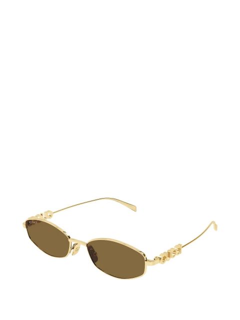 Gucci Eyewear oval-frame sunglasses - Gold - zdjęcie produktu nr 2