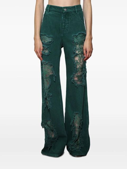 Christopher Esber Arboreal wide-leg jeans - Green - zdjęcie produktu nr 2