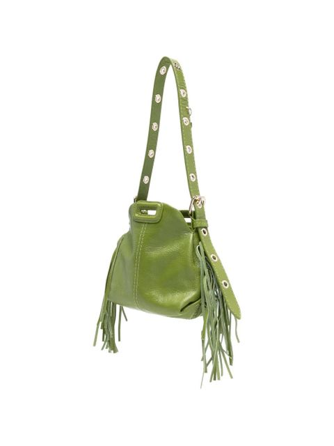 Maje mini Miss M fringed tote bag - Green