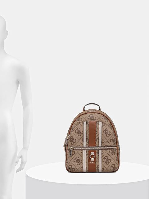 Guess plecak ERENIA damski kolor beżowy mały wzorzysty HWSO78 38330