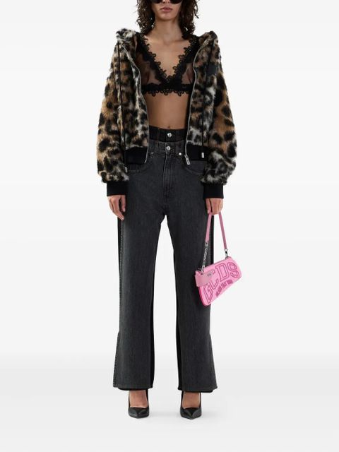 GCDS logo-patch jeans - Grey