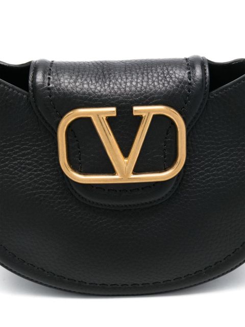 Valentino Garavani VLogo Signature-plaque shoulder bag - Black