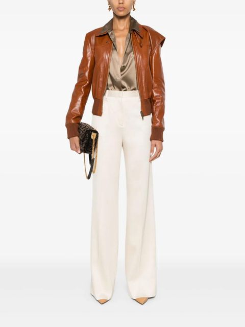 TOM FORD pressed-crease trousers - Neutrals