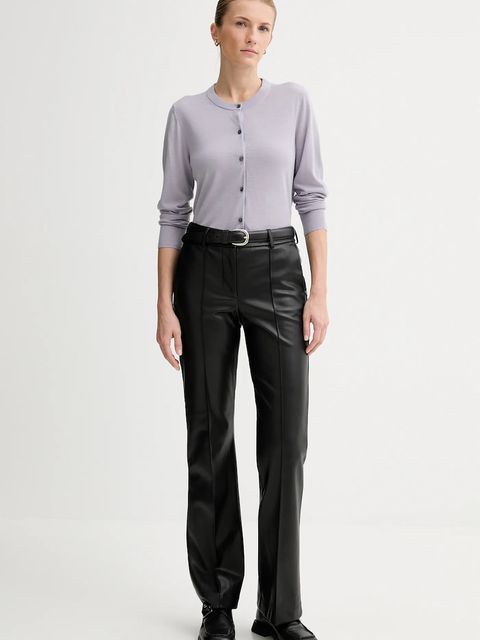 Calvin Klein kardigan wełniany damski kolor fioletowy lekki LV044D323G - zdjęcie produktu nr 2