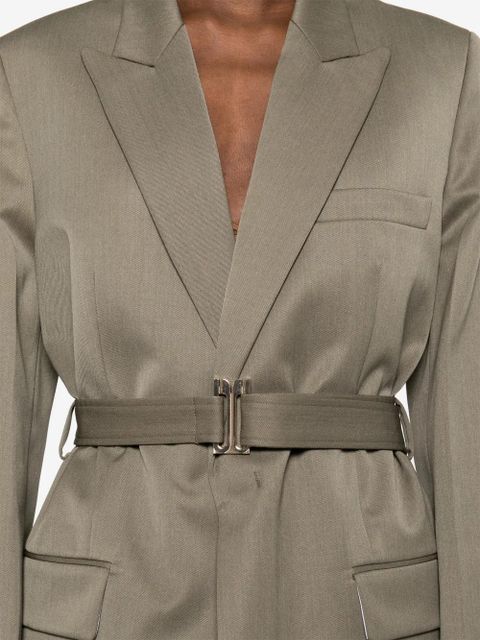 Victoria Beckham belted tailored jacket - Green