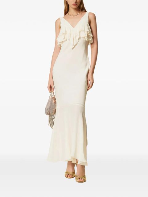 TWINSET ruffled maxi dress - Neutrals - zdjęcie produktu nr 2