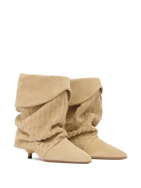 ISABEL MARANT Edrik laser-cut boots - Neutrals