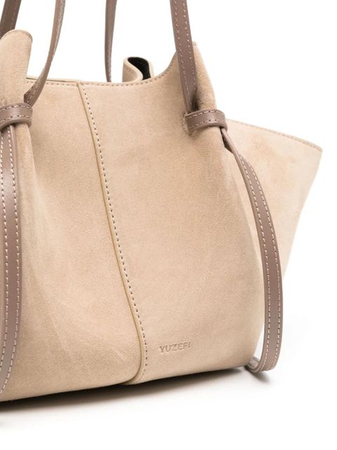Yuzefi large Mochi suede tote bag - Brown