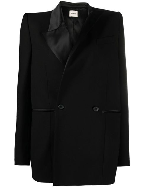 KHAITE The Malek asymmetric blazer - Black