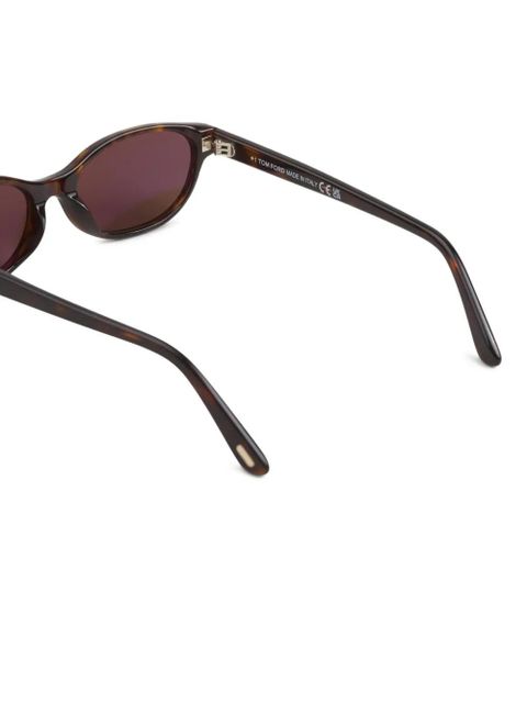 TOM FORD Eyewear oval-frame sunglasses - Brown