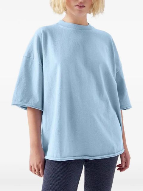 American Vintage raw-edge drop-shoulder T-shirt - Blue
