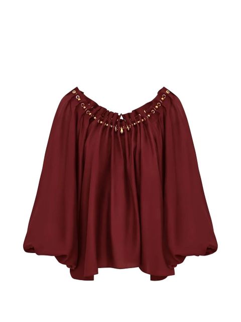 ZIMMERMANN Aster gathered bead blouse - zdjęcie produktu nr 1