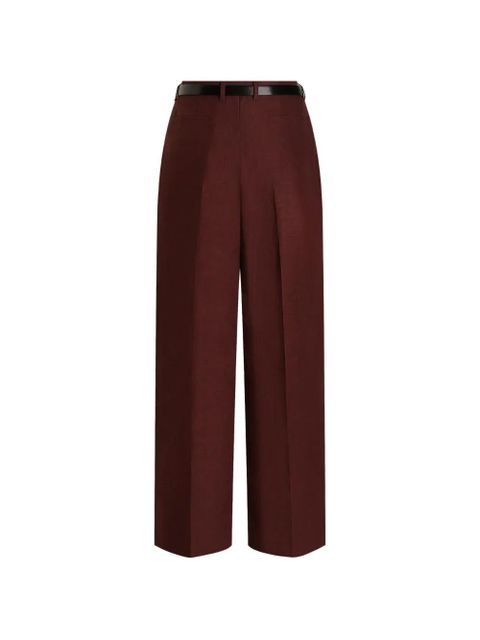 Dolce & Gabbana belted pleated trousers - Red - zdjęcie produktu nr 2