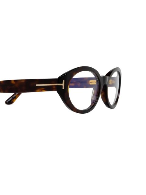 TOM FORD Eyewear oval-frame glasses - Brown