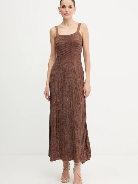 Morgan sukienka kolor brązowy maxi rozkloszowana RMARMAI - zdjęcie produktu nr 1