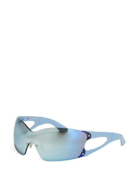 GANNI mirrored-lenses sunglasses - Blue - zdjęcie produktu nr 2