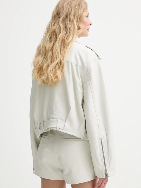 Gestuz ramoneska jeansowa kolor biały przejściowa 10910163