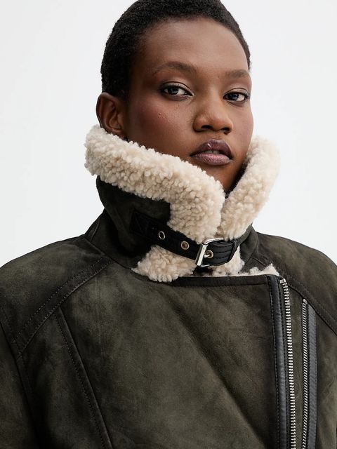 Marc O'Polo ramoneska zamszowa kolor zielony przejściowa 5000006603