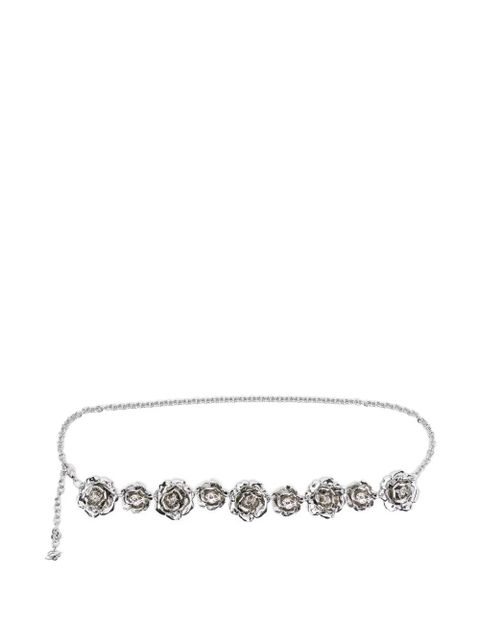 Blumarine roses-detail B-charm belt - Silver