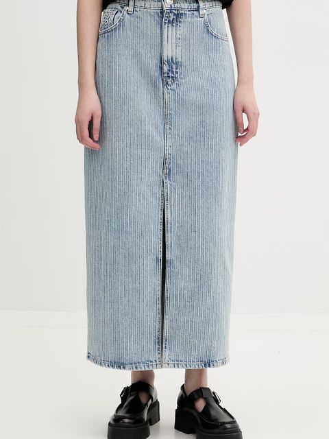 HUGO spódnica z rozcięciem jeansowa - zdjęcie produktu nr 1